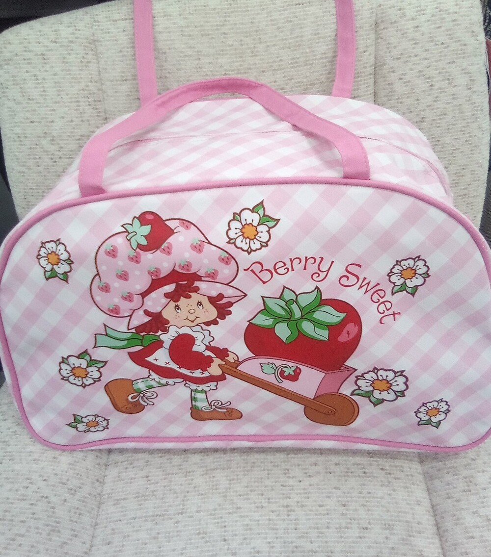 Strawberry Shortcake: Big Pink & White Checkered Weekender